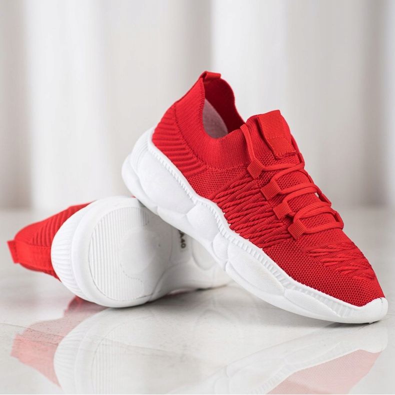 SHELOVET Classic Textile Sneakers red 1