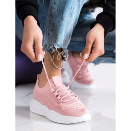 SHELOVET Classic Textile Sneakers pink 1