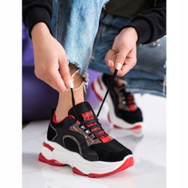 Sneakers on the FASHION platform black red 2