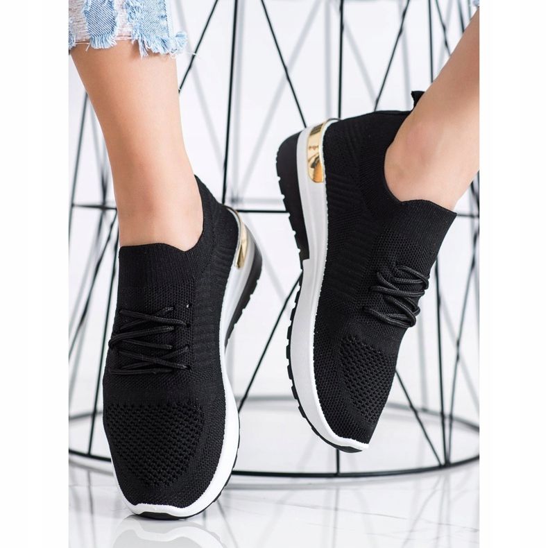 SHELOVET Comfortable Slip-On Sneakers black 2