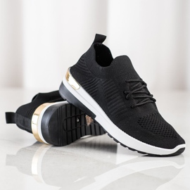 SHELOVET Comfortable Slip-On Sneakers black 1