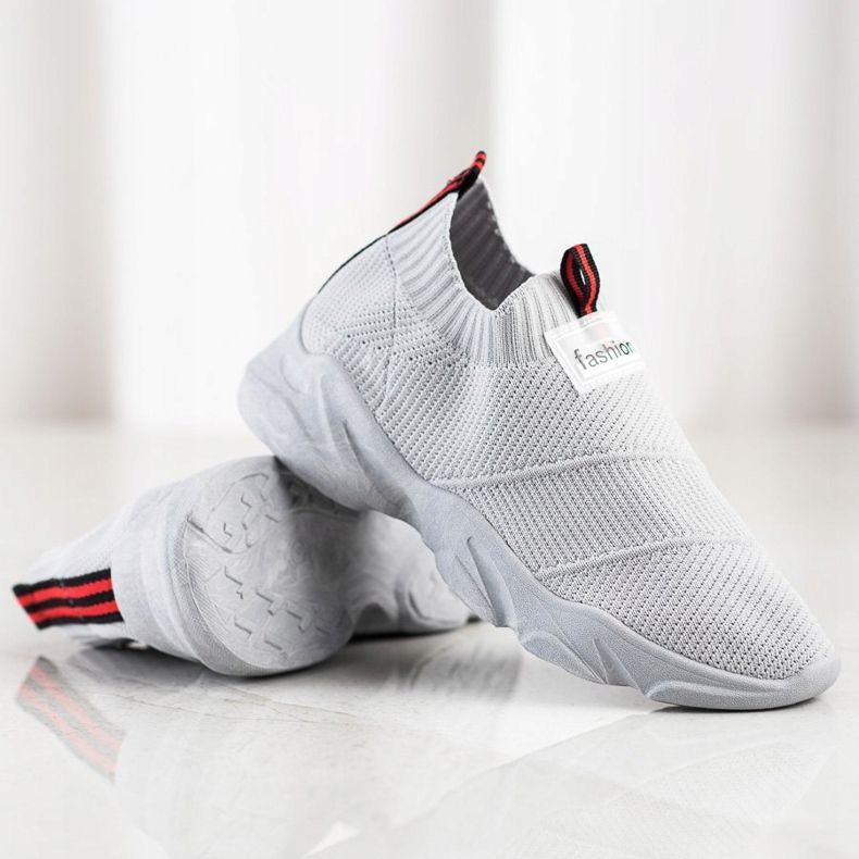 SHELOVET Fashion Slip-On Sneakers grey 1