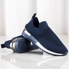 Renda Navy blue openwork sneakers 1