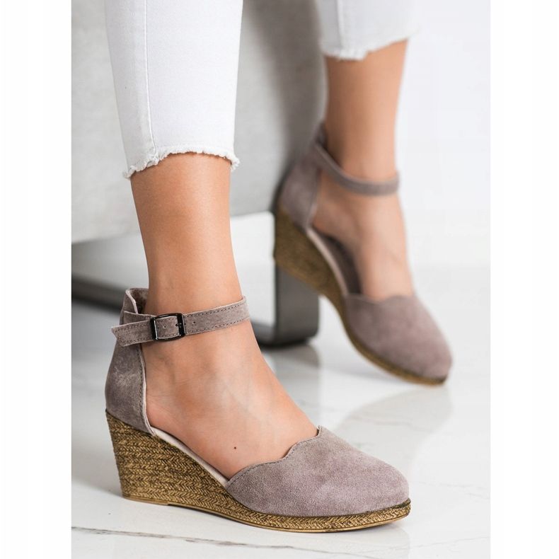 Filippo Leather Wedge Sandals brown 1