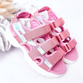 Children's sports sandals with Velcro Pink Flyn 2