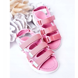 Children's sports sandals with Velcro Pink Flyn 1 Children's sports sandals with Velcro Pink Flyn 1