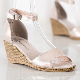 Filippo Golden Wedge Pumps 1