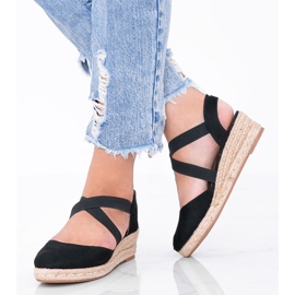 Black espadrilles on the wedge Monic 1