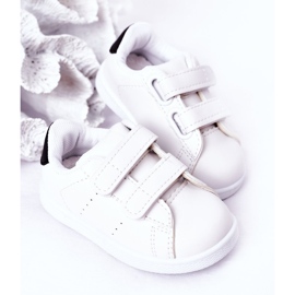 Children's black and white California sneakers with Velcro 1