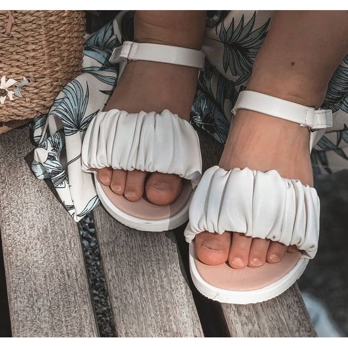 FR1 Children's Sandals With Velcro White Aimy 5 FR1 Children's Sandals With Velcro White Aimy 5