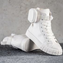 SHELOVET High-top Sneakers With A Pocket white 1 SHELOVET High-top Sneakers With A Pocket white 1