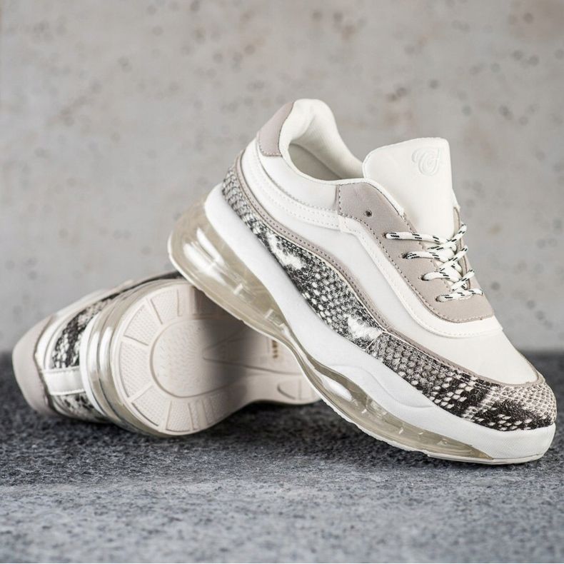SHELOVET Sneakers On A Transparent Platform white multicolored 1