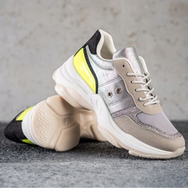 SHELOVET Comfortable fashionable sneakers silver multicolored 1 SHELOVET Comfortable fashionable sneakers silver multicolored 1