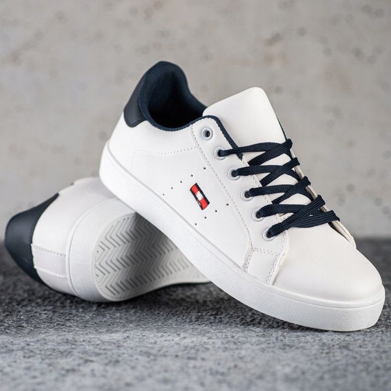 SHELOVET Casual Sneakers With Eco Leather white 1 SHELOVET Casual Sneakers With Eco Leather white 1