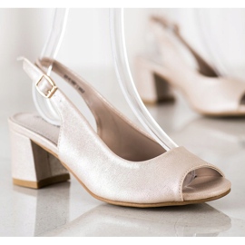 Goodin Golden Shimmering Sandals beige 1