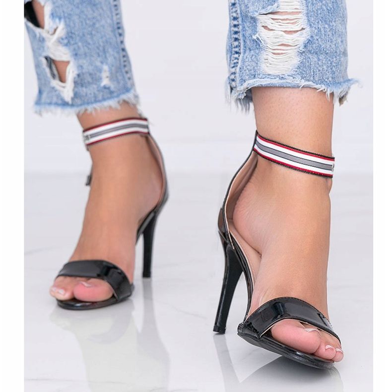 Black sandals on a high heel from Michel 1