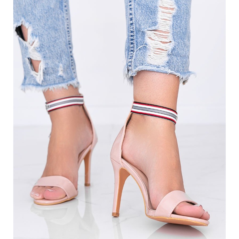 Beige sandals on a stiletto from Michel 1