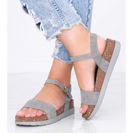 Gray sandals with Preatty Pea insole grey 2