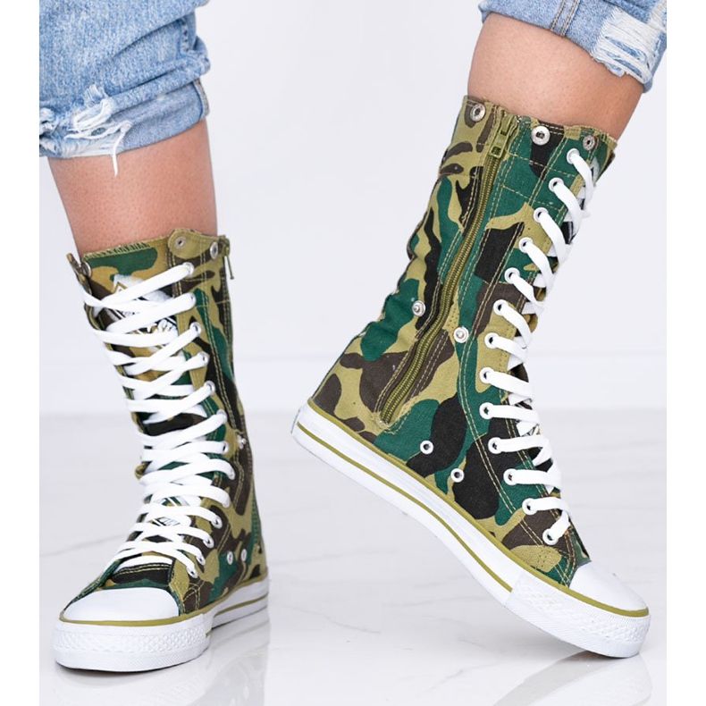 Find Your Self green camo sneakers 1