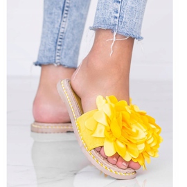 Yellow women's flip-flops 1