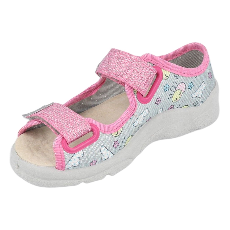 Befado sandal for girls 869x154 pink silver grey 3 Befado sandal for girls 869x154 pink silver grey 3