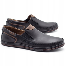 Polbut Men's shoes loafers 09 black brown 1