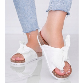 White sandals on Martenn cork sole 1