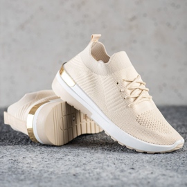 SHELOVET Comfortable Slip-On Sneakers beige 1
