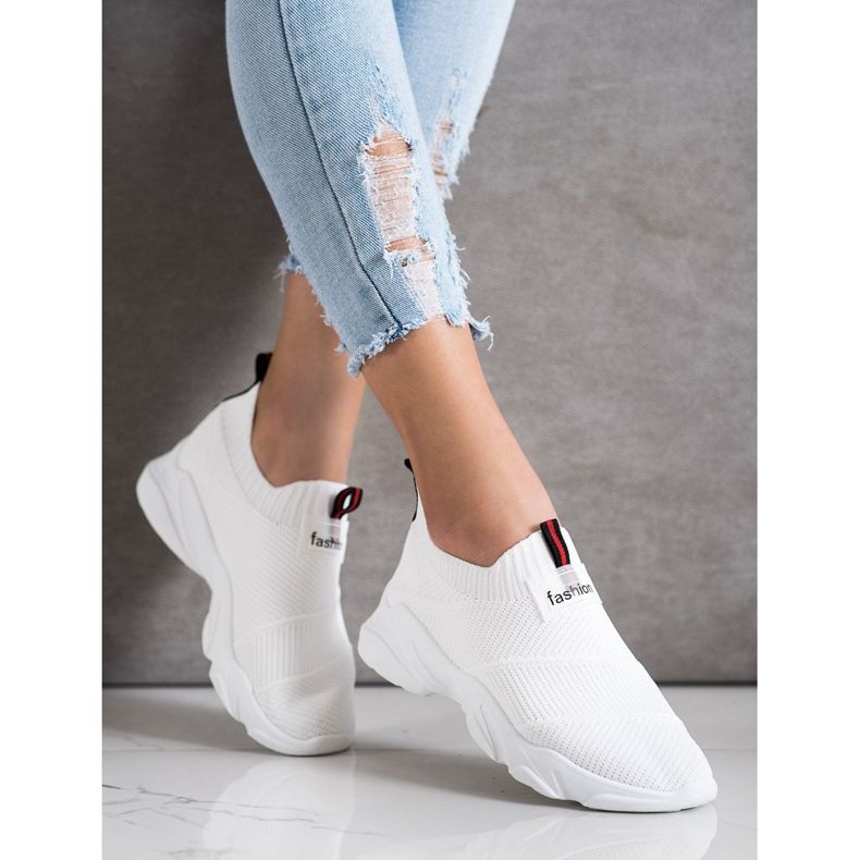 SHELOVET Fashion Slip-On Sneakers white 1