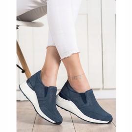Goodin Leather Sneakers With Glitter navy blue blue 1 Goodin Leather Sneakers With Glitter navy blue blue 1