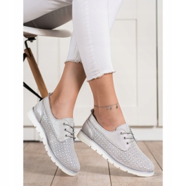 Goodin Leather Openwork Shoes multicolored golden 2