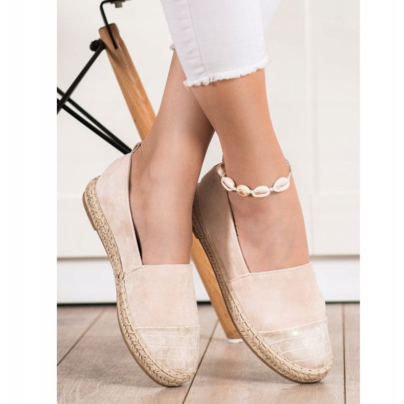 Bestelle Beige Suede Espadrilles 1