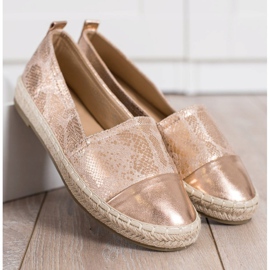 Bestelle Shiny Espadrilles With Eco Leather beige 2