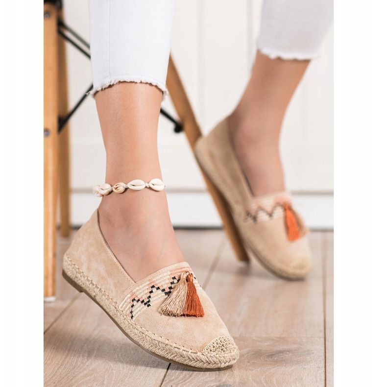 Melisa Espadrilles With Fringes beige 1