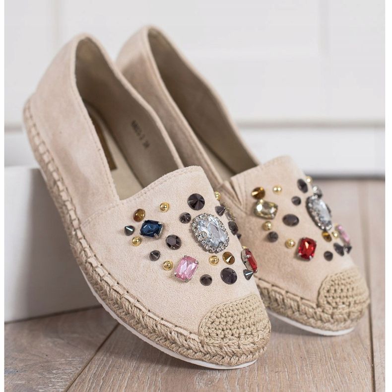Gogo Espadrilles With Crystals beige 2
