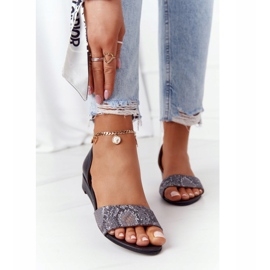 Leather Sandals Maciejka 1971-59 Black and Gray beige brown grey 2