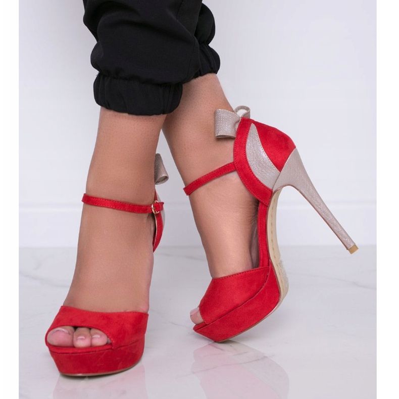 Red sandals on a high heel Mistery 1