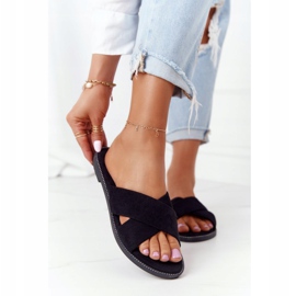 Women's Velor Black Slippers Edesa 2 Women's Velor Black Slippers Edesa 2