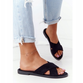 Women's Velor Black Slippers Edesa 1 Women's Velor Black Slippers Edesa 1