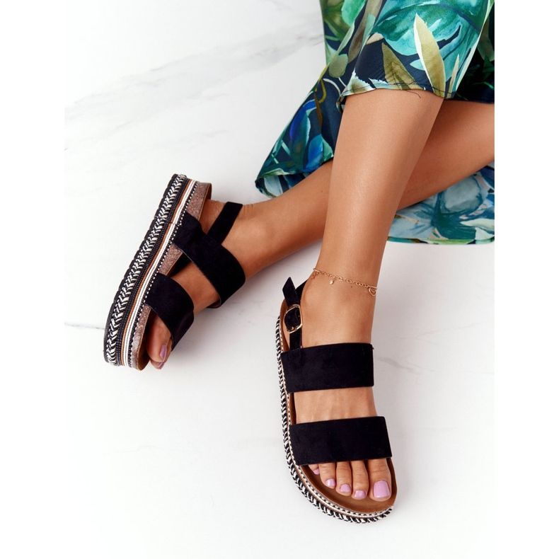 Suede Sandals On The Black Olympia Platform multicolored 1