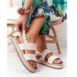 Suede Sandals On The Beige Olimpia Platform multicolored 2