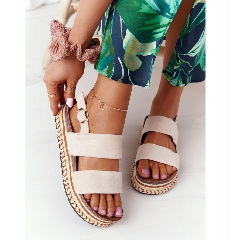Suede Sandals On The Beige Olimpia Platform multicolored 1