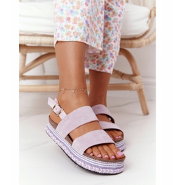 Suede Sandals On The Violet Olympia Platform 2