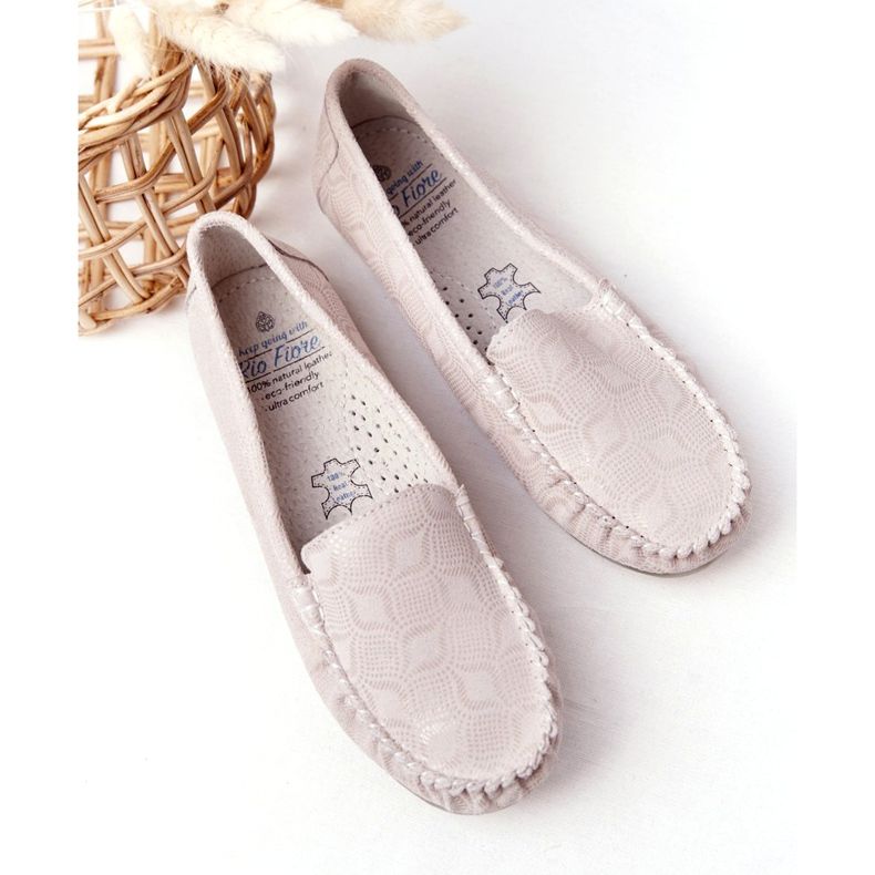 Rio Flore Eco-Friendly Leather Loafers Beige grey 5 Rio Flore Eco-Friendly Leather Loafers Beige grey 5