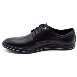 Lukas Leather men's shoes 295LU black with white 1