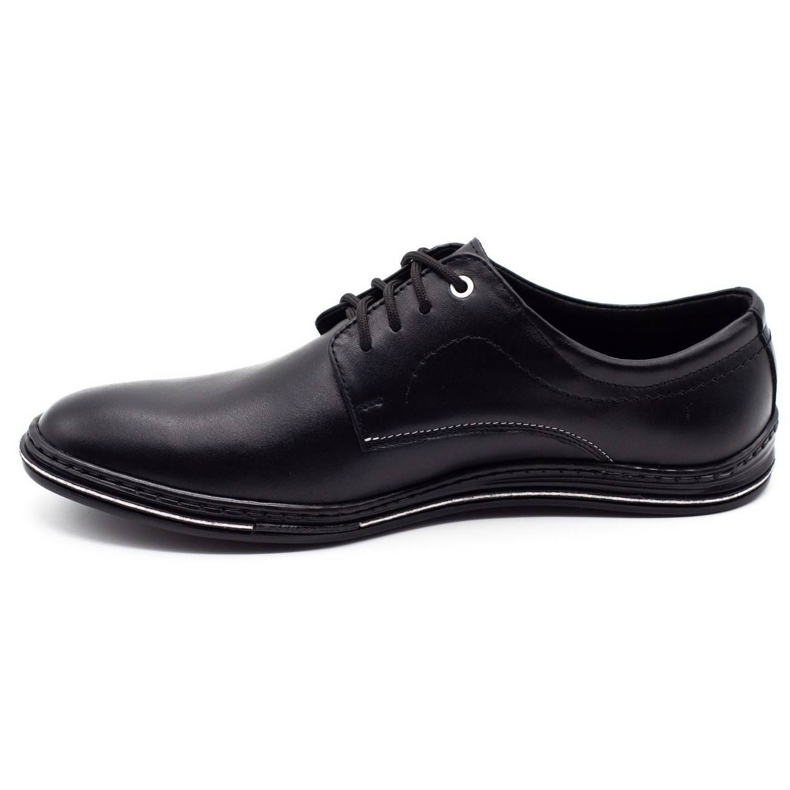 Lukas Leather men's shoes 295LU black with white 1