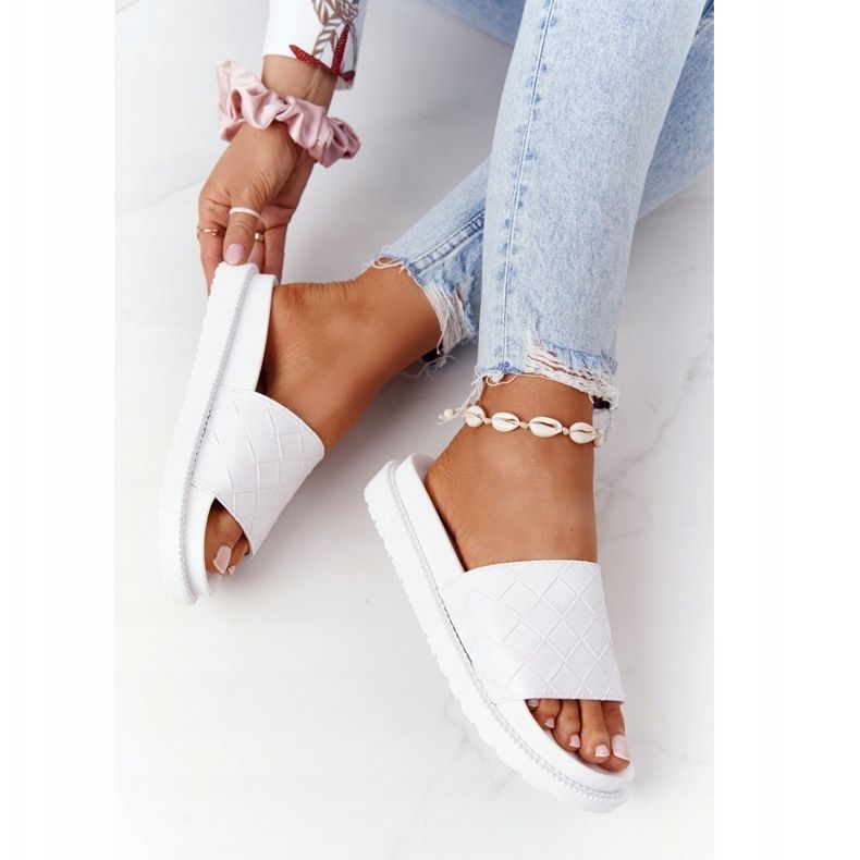 Women's Slippers On the Big Star HH274683 White platform 1