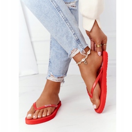 Women's flip-flops Big Star FF274A611 Red 2