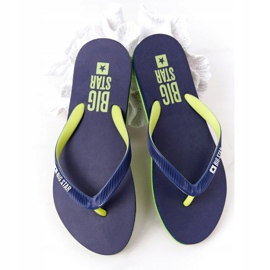Women's Flip-flops Big Star FF274A312 Navy blue green 1