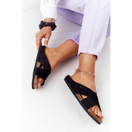 Suede Profiled Slippers Big Star HH274640 Black 2 Suede Profiled Slippers Big Star HH274640 Black 2